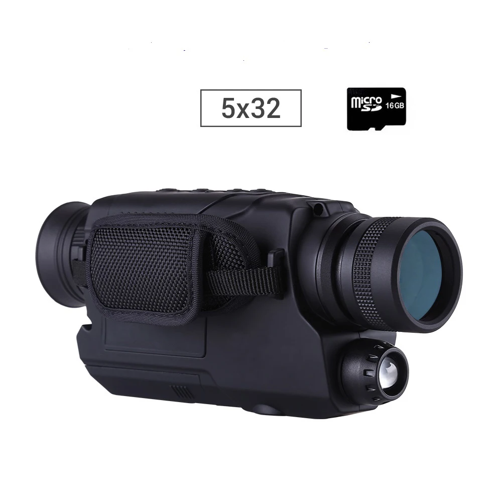 For Monocular DVR Digital Goggle Military Vision 5x32 Telescope Hunting Night Tactical 16GB Range Free Infrared 200m | Спорт и