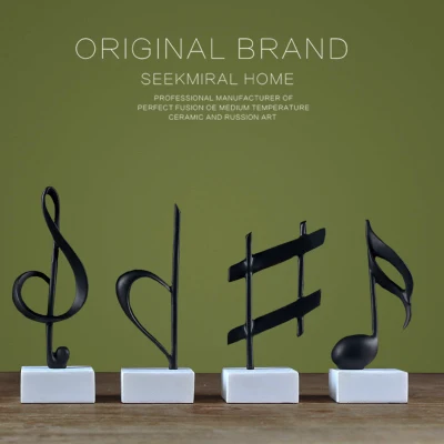Креативная статуя из смолы с музыкальными нотами винный шкаф домашний декор