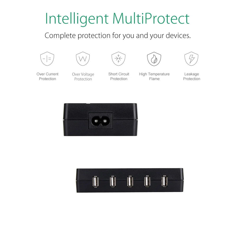 ORICO 5 портов Micro настольное USB быстрое зарядное устройство 5V 6A Max 30W для iPhone 6 s/7/6 plus