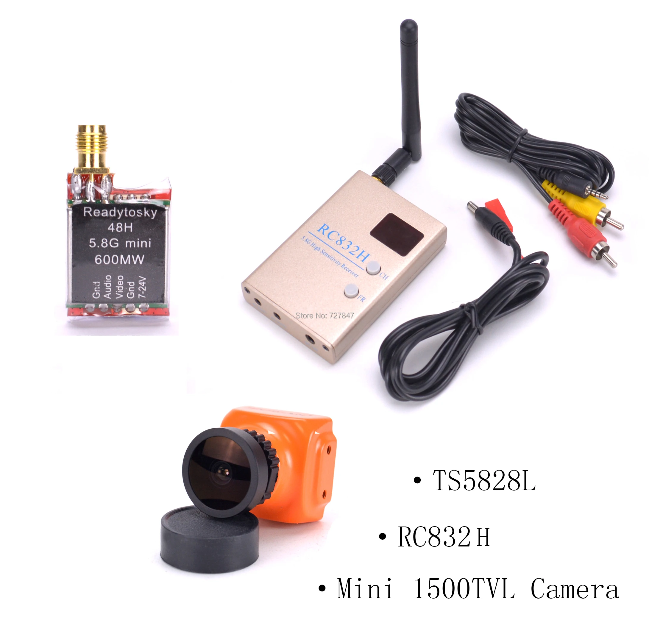 Новая мини камера A23 1500TVL объектив 2 1 мм/2 3 мм CCD + TS5828L / TS5828S RC832S RC832 48CH для FPV