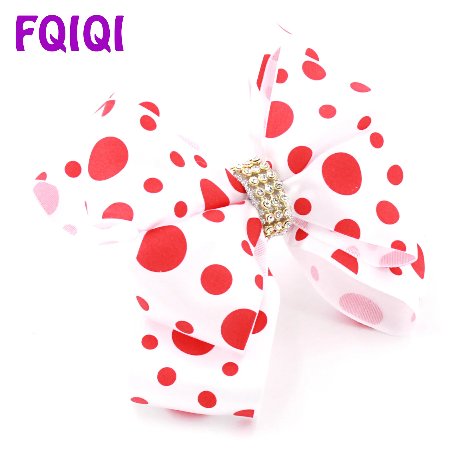 FQIQI 5 Inch Large Rainbow Hair Bow Pins For Girls Handmade Baby Headband Dance Party Kids Accessories Ribbon Knot | Детская одежда и