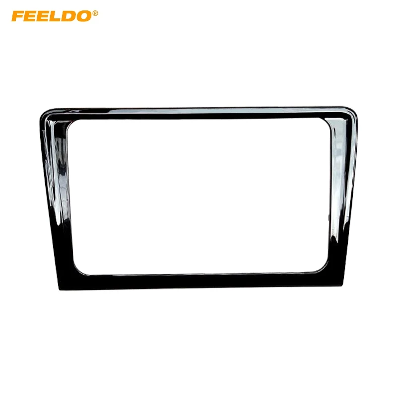 

FEELDO Glossy Black Car Refitting Radio Stereo Frame Fascia For Volkswagen Bora 2013-2015 2DIN DVD Dash Panel Frame Installation