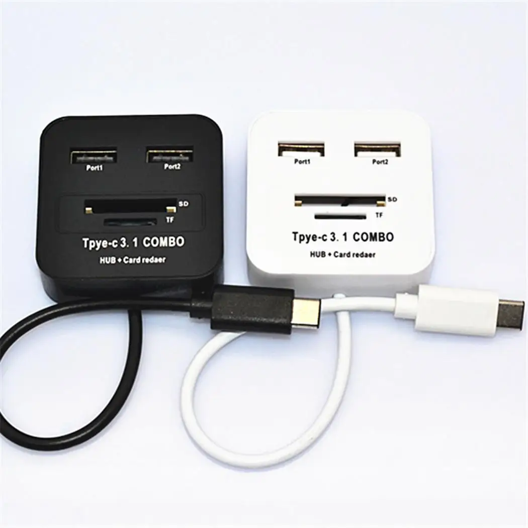 Многофункциональный двойной USB порт высокоскоростной считыватель карт Type-C и 3 1