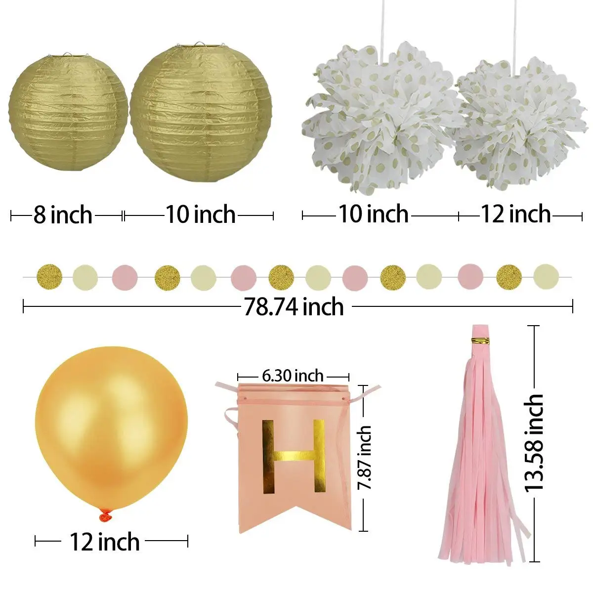 33 шт. Набор для украшения вечеринки с бумажным помпоном цветочная гирлянда