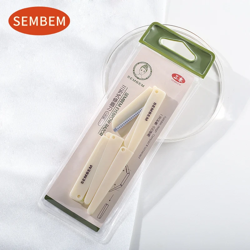 SEMBEM 2 шт. складной триммер для бровей карманный нож из нержавеющей стали