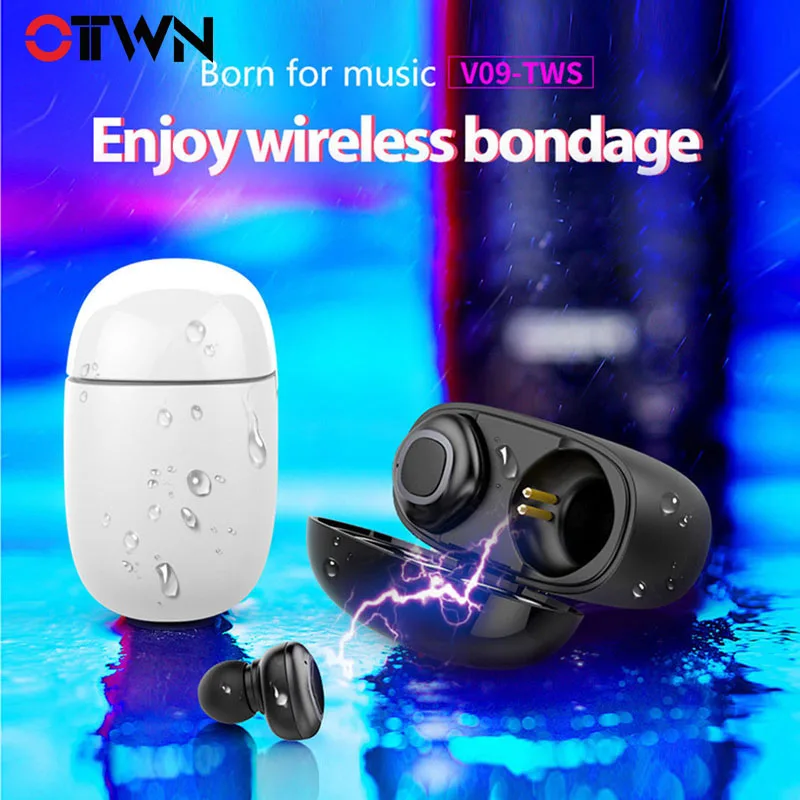 Ottwn Mini TWS беспроводные стерео спортивные Bluetooth наушники невидимые небольшие
