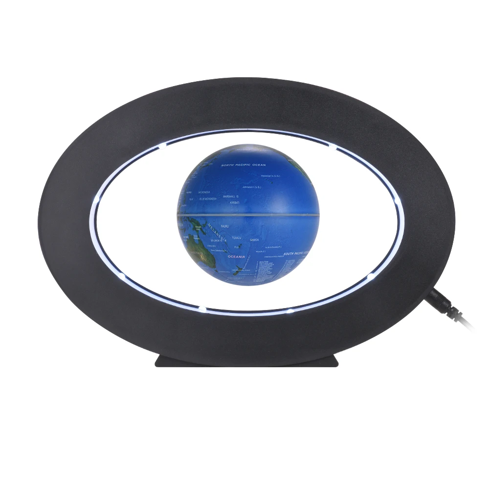 3 дюймовый Магнитный левитационный шар Карта мира светодиодный светильник