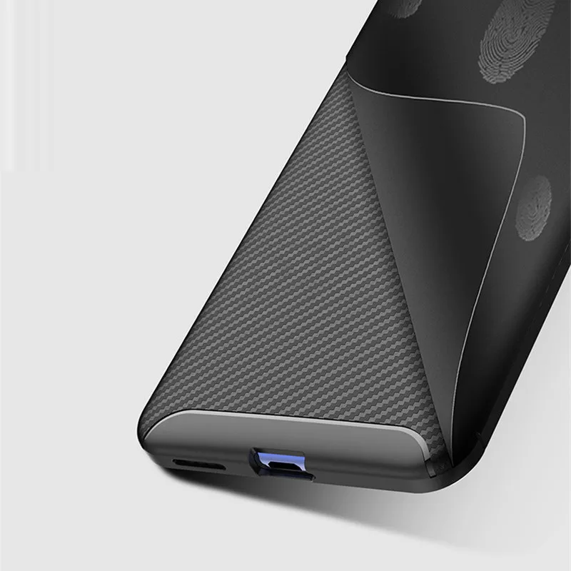 Чехол из углеродного волокна для VIVO V15 Pro мягкий ударопрочный чехол ТПУ с полной