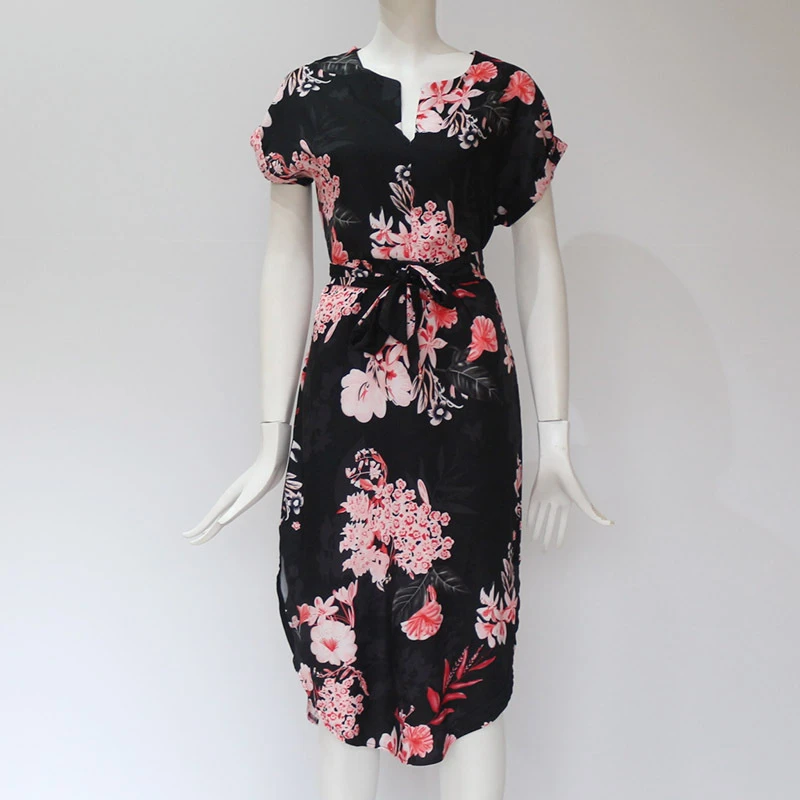 

Summer Dress Women Floral Print Ladies Party Dresses Women Evening Clubwear Casual Sundress Beach Dress Plus Size Ladies Dresses