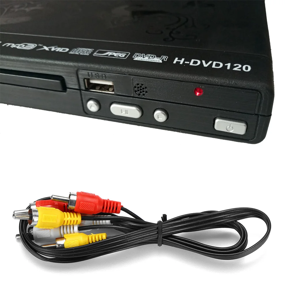 110 В 240 USB Портативный DVD проигрыватель с несколькими воспроизведениями ADH CD SVCD VCD