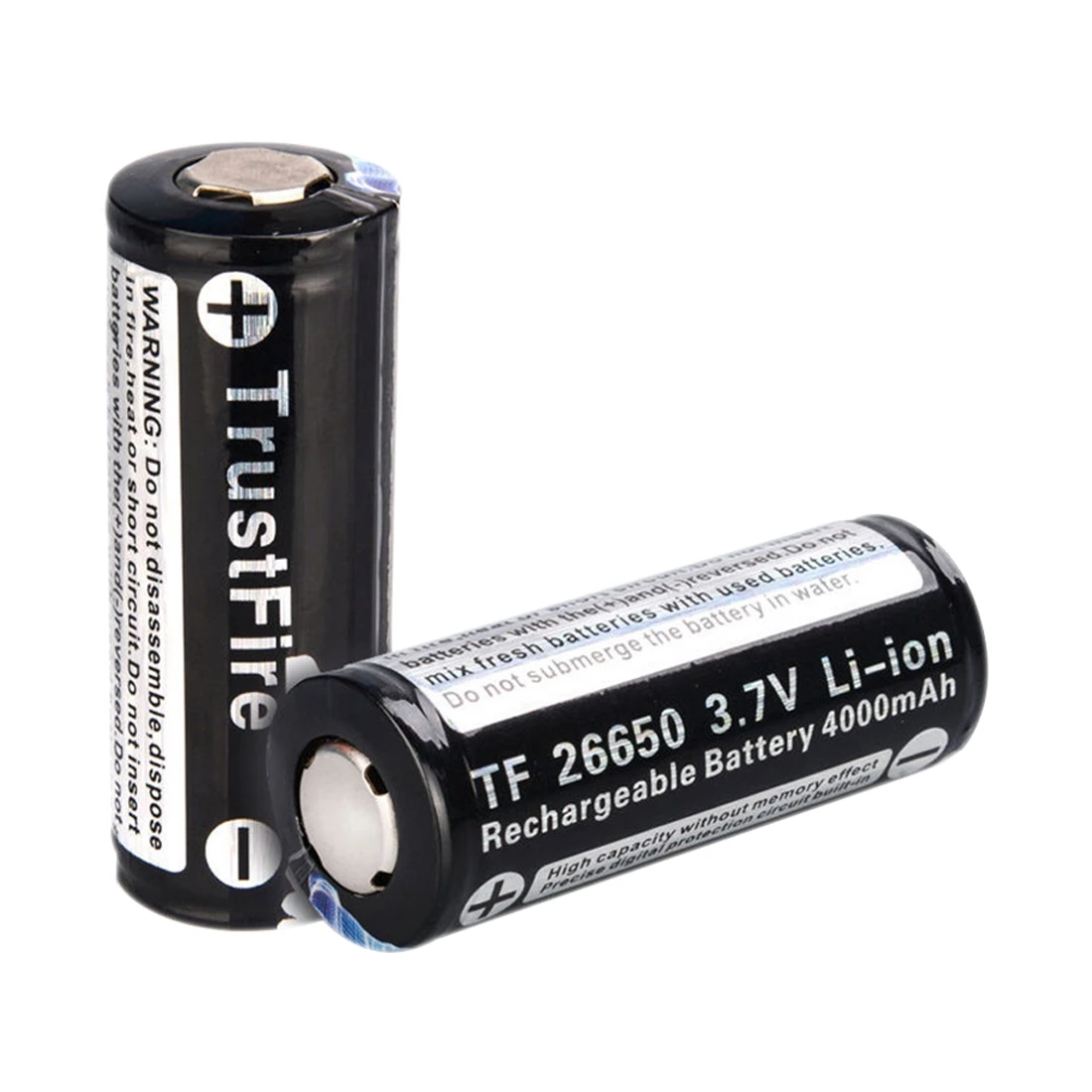 TrustFire 2x26650 3 7 V 4000mAh перезаряжаемый литий ионный аккумулятор PCB Защищенный