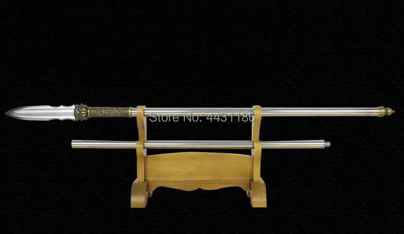 194 см * стальная ручка KungFu длинное копье WuShu Spear дамасский меч стальной острый