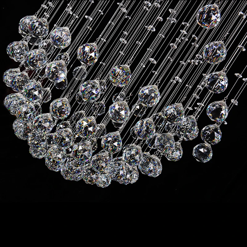 Длинное светодиодное спиральное Cystal внутреннее освещение люстры приспособление