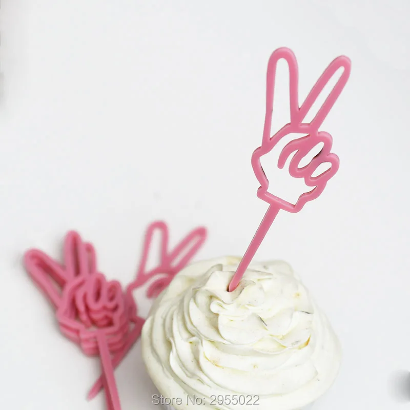 Акриловые декоративные топперы для кексов украшение торта на палец. Украшение