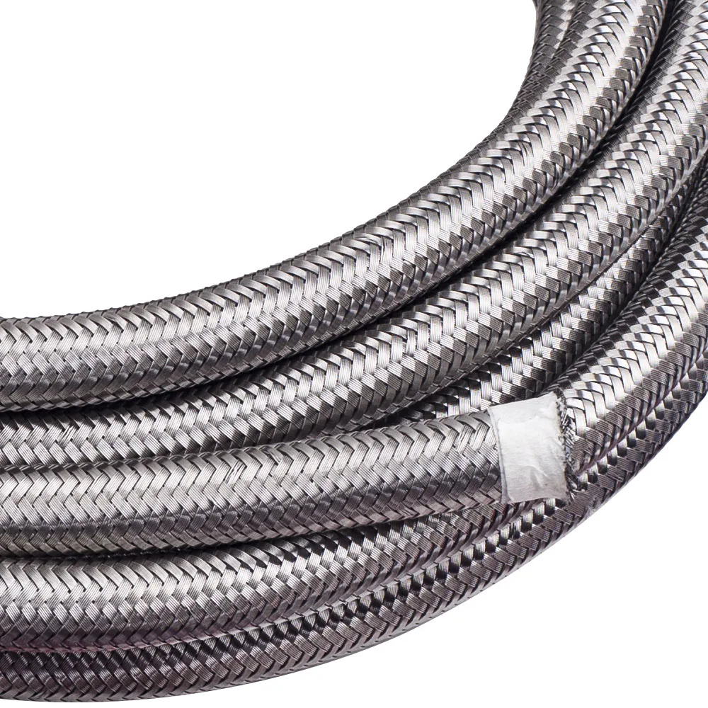 6 м топливный шланг из нержавеющей стали PTFE серебристый + 10 штук AN10 шарнирный