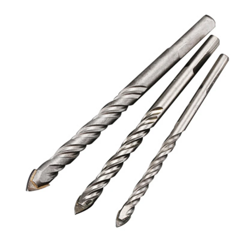 4 шт. треугольные сверла из сплава спиральная пила для сверления бетонной плитки