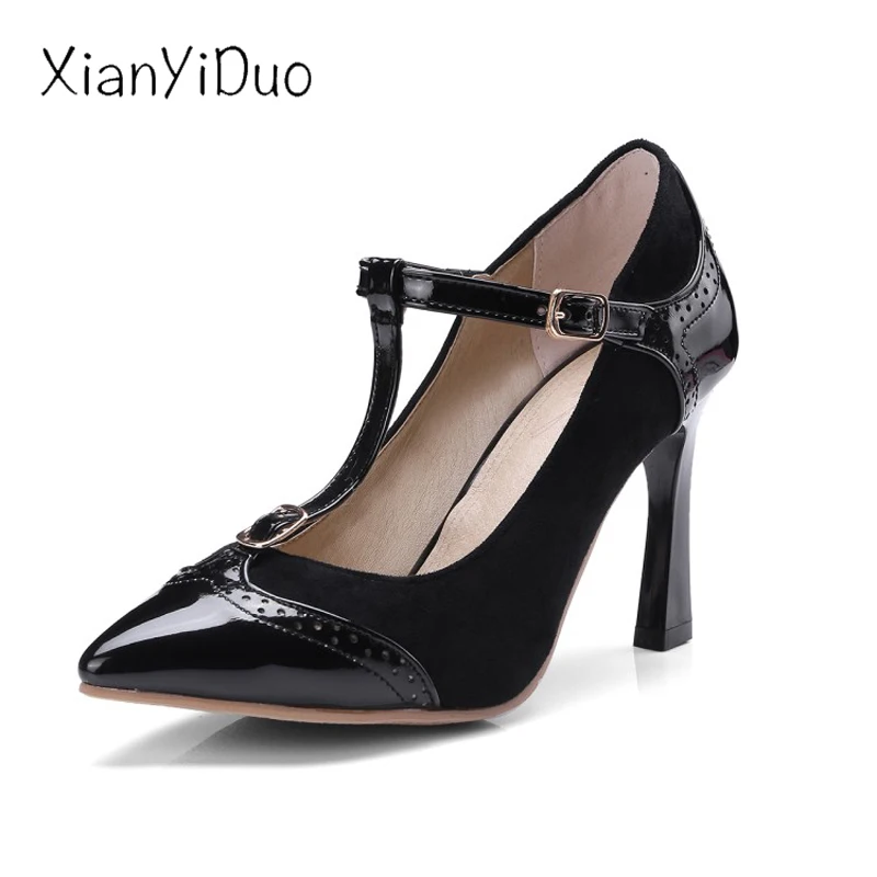 Xianyiduo/весенние женские туфли лодочки с острым носком на очень высоком каблуке в