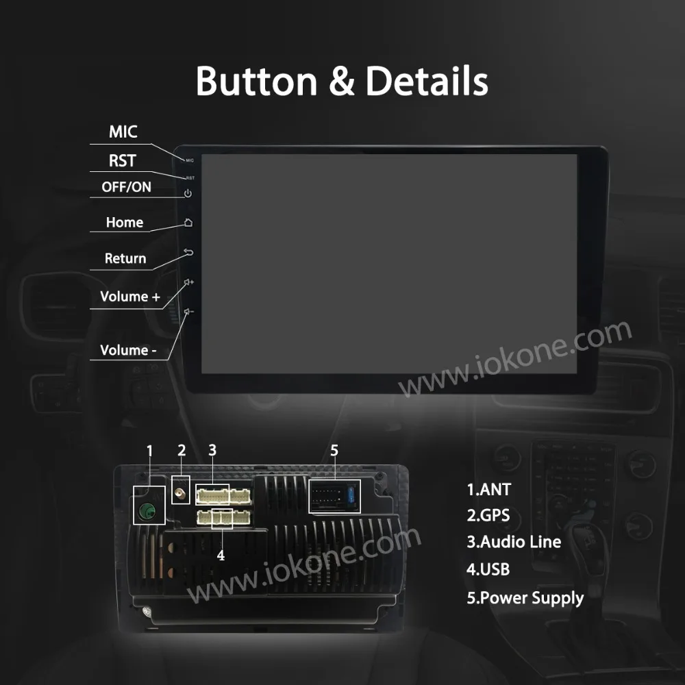 IOKONE Car Android 7.1/8 Multimedia DVD Player 2Din Stereo 8 Core GPS Radio IPS 2.5D 9 Inch Navigation For Chevroelt EPICA | Автомобили и