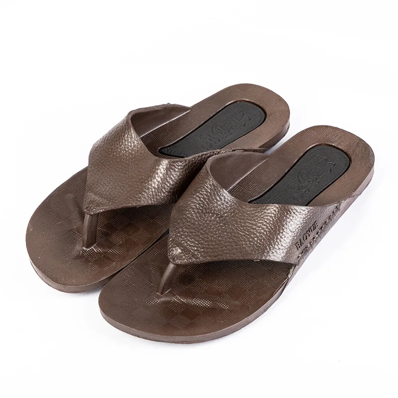 Flat with Beach Outside Men's Slippers Solid Fashion Summer Flip Flops Concise Men Shoes | Обувь