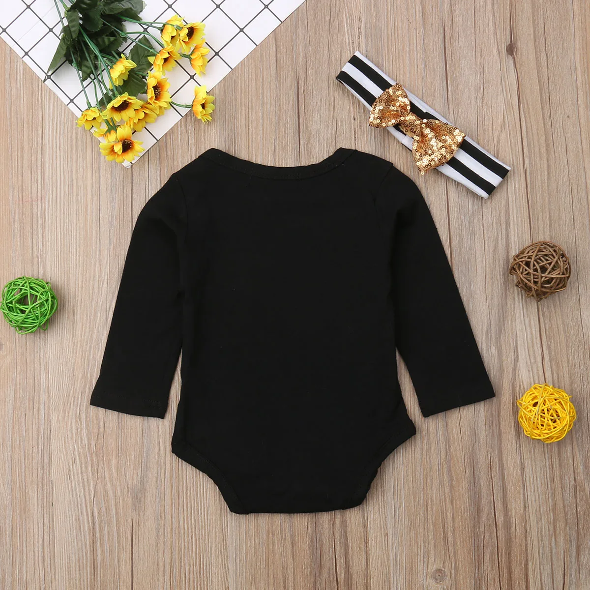 

2019 Brand New Toddler Newborn Infant Baby Girls Bodysuits Christmas Clothes Decor Clothes Outfit Playsuit Jumpsuits