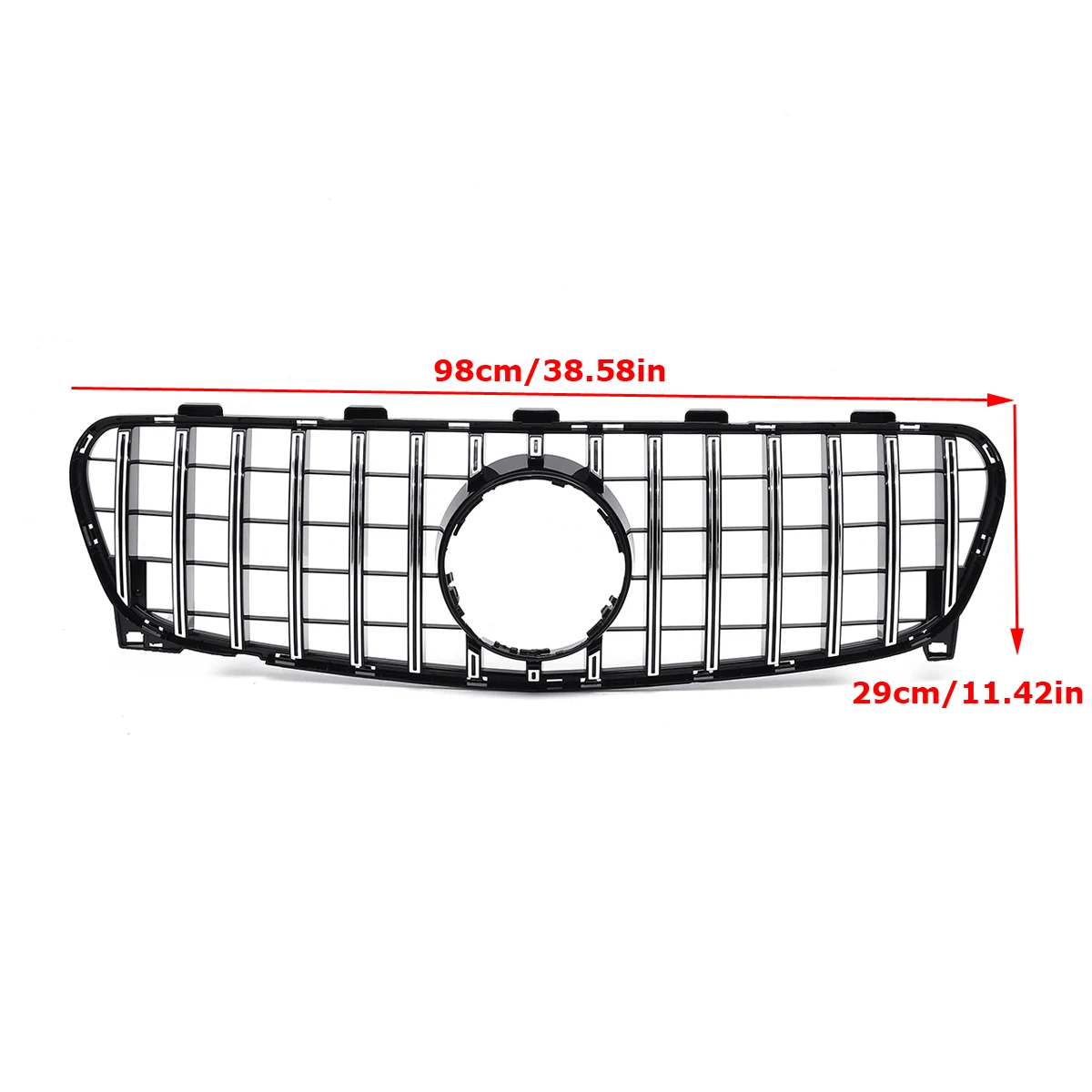 Новая хромированная Серебристая GT R стильная Автомобильная верхняя Передняя