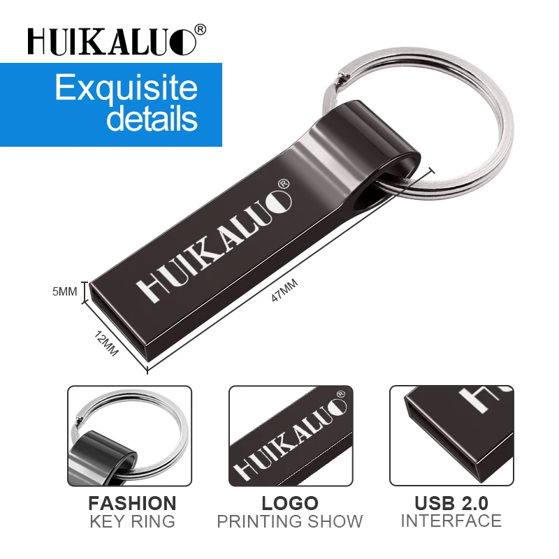 USB флеш-накопитель HUIKALUO 128 ГБ металл 64 32 16 8 4 Гб флешка usb бесплатная доставка |
