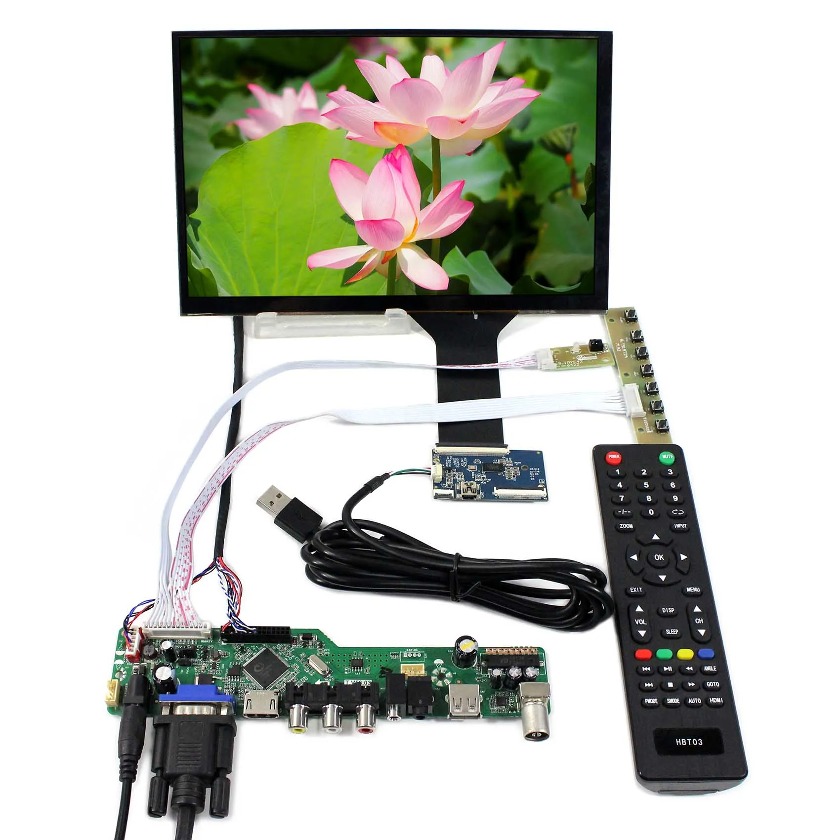 

10.1" 10.1inch lcd screen B101EW05/LP101WX1-SLP2 &Capacitive 10.1 Touch screen work with HD MI VGA AV USB RF LCD driver Board