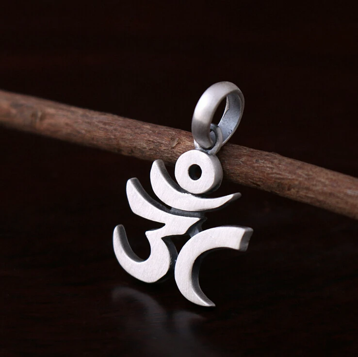 S92 5 Стерлинговое Серебро модное ювелирное изделие Ohm Aum Yoga Namaste подвесное ожерелье