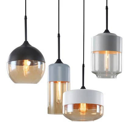 Modern LED Pendant Lights Clear Glass Lampshade Loft Lamps E27 110- 220V Dinning Room Home Deco Lighting Fixtures Avize | Лампы и