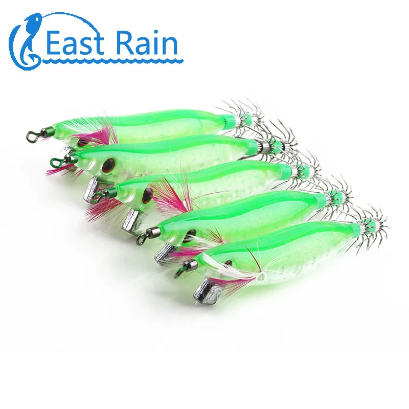Светящаяся приманка East Rain 10 см 5 шт./лот флуоресцентная деревянная для ловли