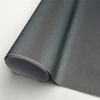 grey metallic brushed steel vinyl wrap car film wrapping foil bubble free furniture console computer laptop phone cover