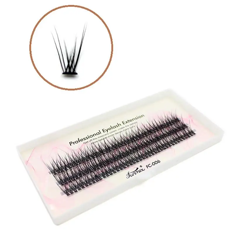 60 шт. отдельные ресницы балки норковые накладные кластера расширение прививка