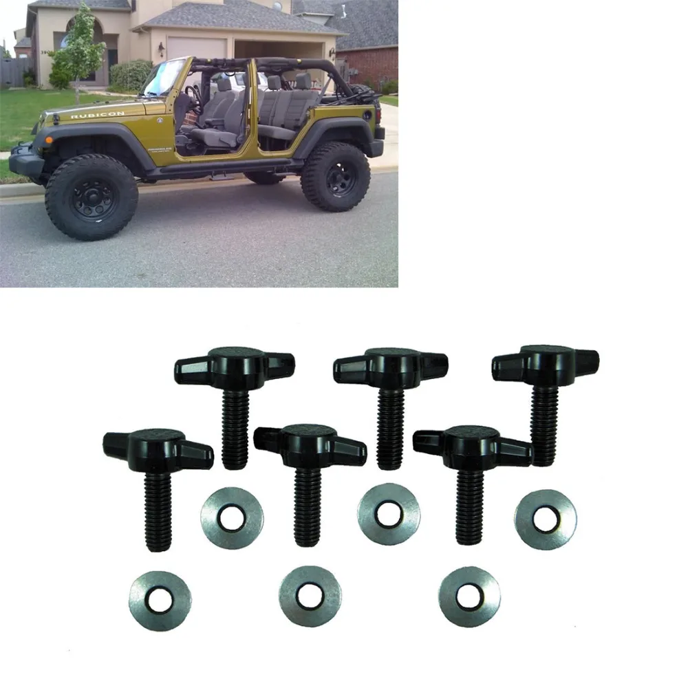 6 шт./компл. комплект с жестким верхним быстрым удалением винта для Jeep Wrangler JK 2007 2017