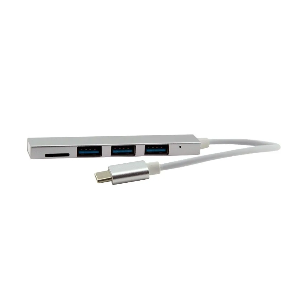 Хаб Type C 3 порта USB 0 хаб Высокоскоростной TF разветвитель Портативный Micro SD для
