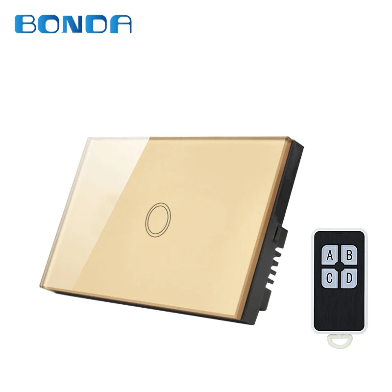 BONDA Стандартный сенсорный fernbedienung schalter палочка 3 gruppen 1 luxus glas панель licht 120 * мм 72