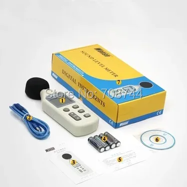 WS1361C 30 130dB LCD цифровой измеритель уровня звука шума децибел мониторинг
