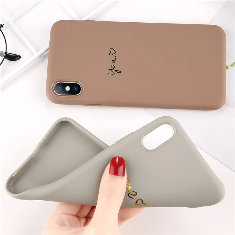 Lovebay чехол для телефона iPhone 6 6s 7 8 Plus X XR XS Max Модный милый мягкий ТПУ с надписью Love