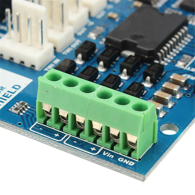 L298P 4A Двухканальный драйвер двигателей модуль Щит двигателя R3 для Arduino 5V ~ 12V