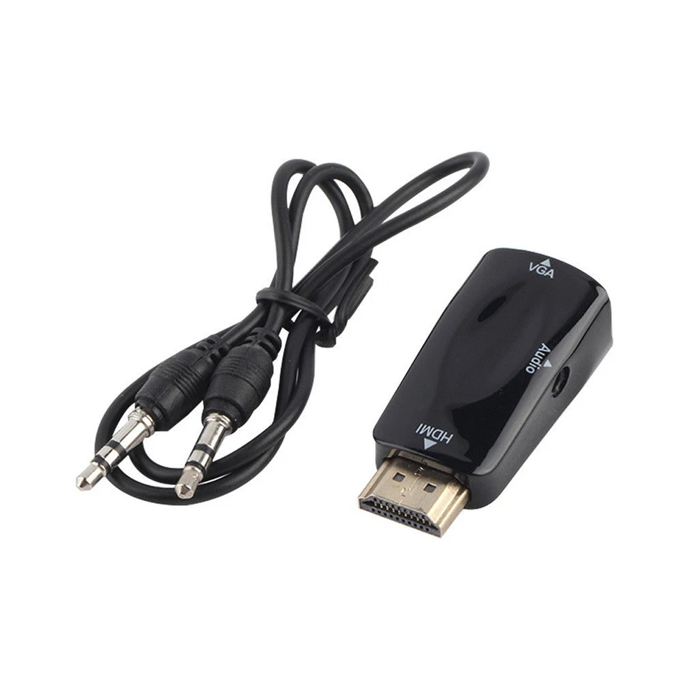 1080P HDMI к VGA Женский адаптер видео конвертер 3 5 мм аудио Выход USB передачи