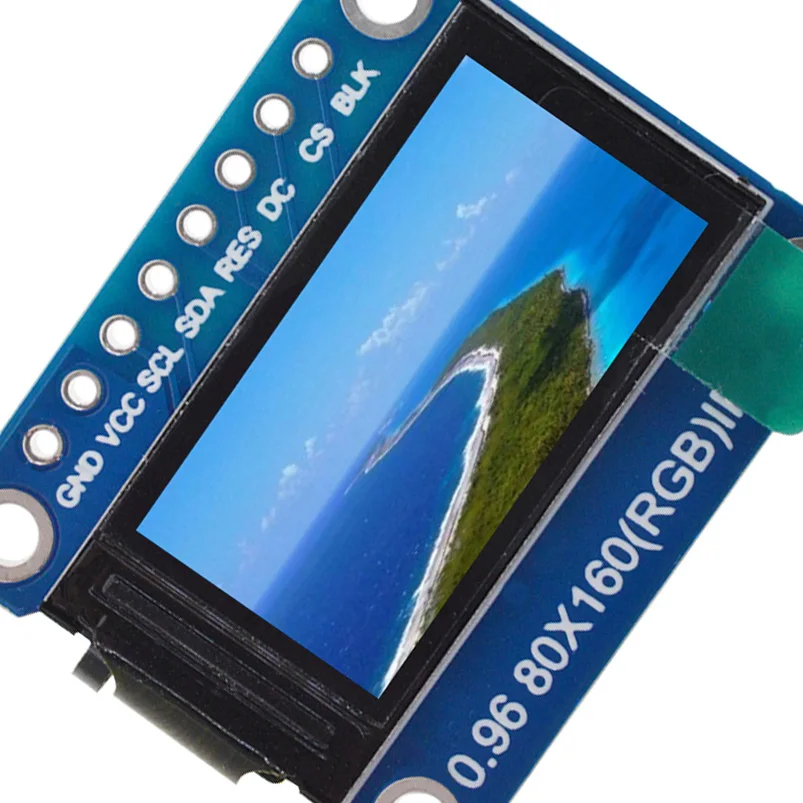 Ips 0.96 Inch 8 Pin Spi Hd 65K Full Color Tft Module St7735 Drive Ic 80 x 160 Lcd Display 3.3V Interface For Arduino Diy | Электроника