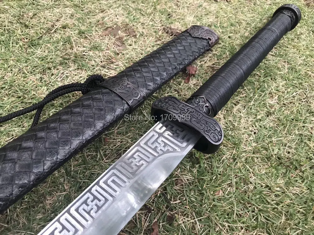 Ручной работы китайский кунг фу Broadsword Цин Дао меч крепкий 60HRC Высокая марганцевая