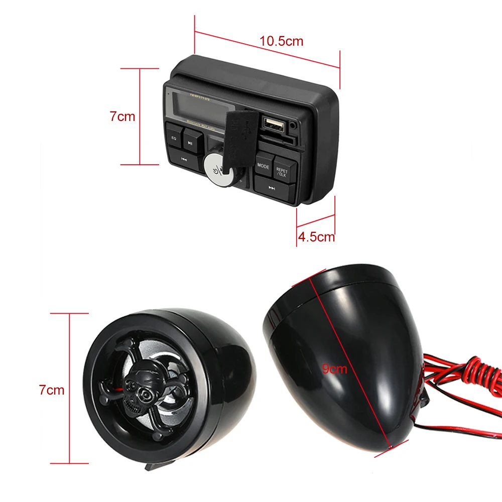 Аудиосистема для мотоцикла колонки аудиосистема на руль FM-радио с MP3 аксессуары