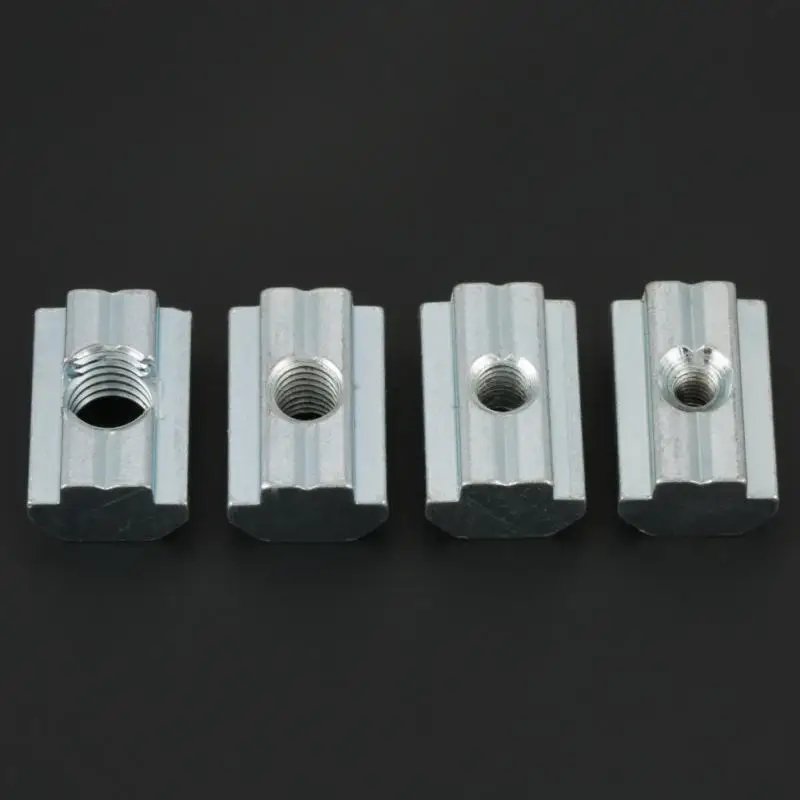 20Pcs/Lot Zinc Plated Hammer Head Nuts Carbon Steel Sliding T-slot Nut for Aluminum Accessories Fastener | Обустройство дома