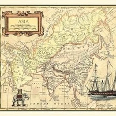 Asia Map Poster Print by Vision studio (19 x 13) | Дом и сад