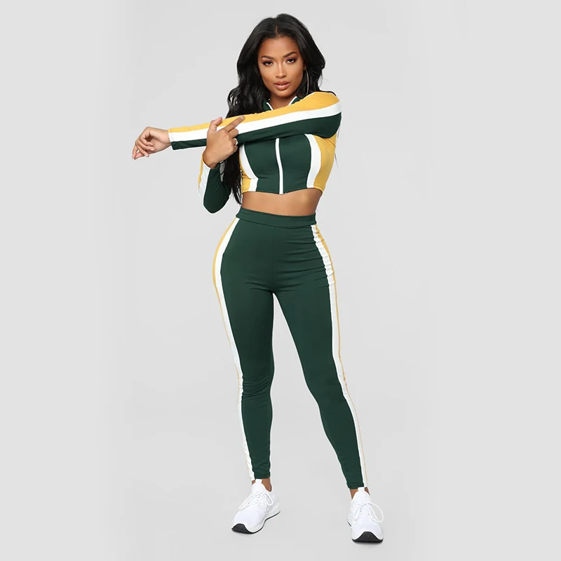 Women's Clothes Leisure Sports Suit High Quality Two Piece Set Long Sleeve Tracksuit Women Korean 2019 spring Winter sportswear | Женская