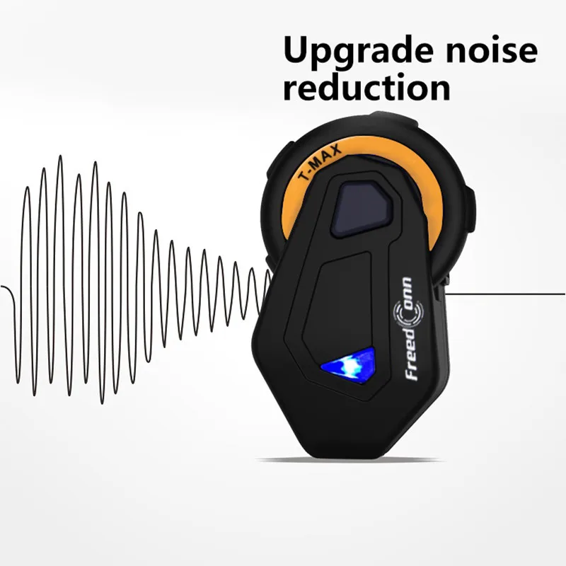 Гарнитура для мотоциклетного шлема Freedconn T Max Bluetooth Интерком 6 динамиков говорящие
