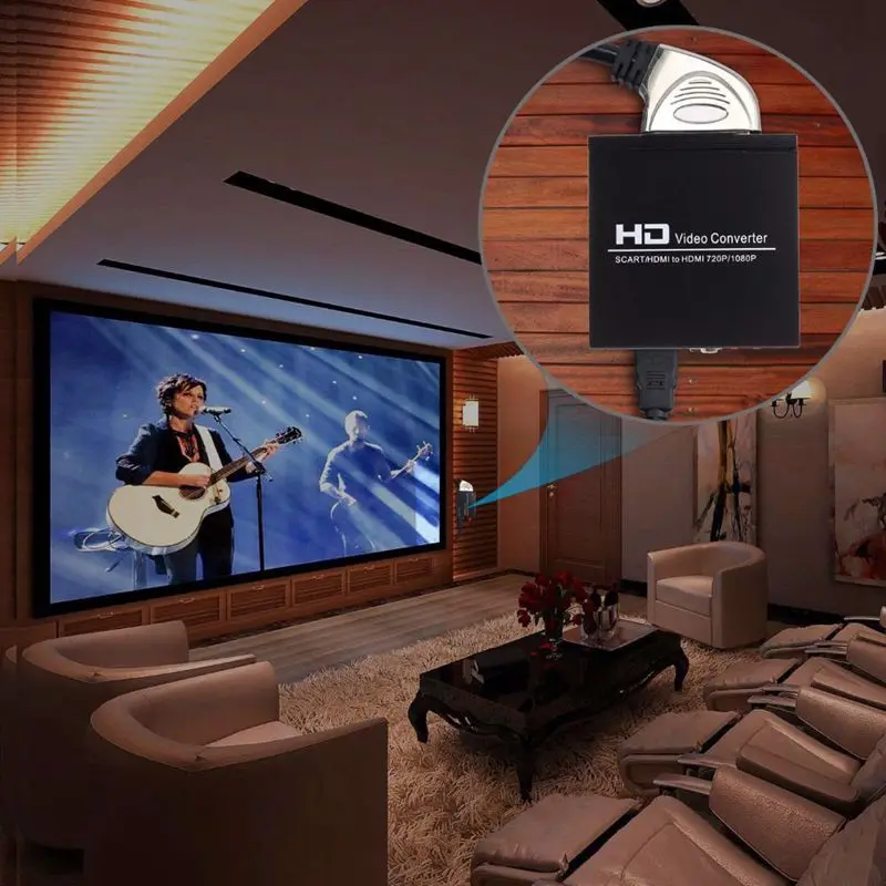HDMI к конвертер Full HD 1080P цифровой высокой четкости видео ЕС адаптер питания для HDTV