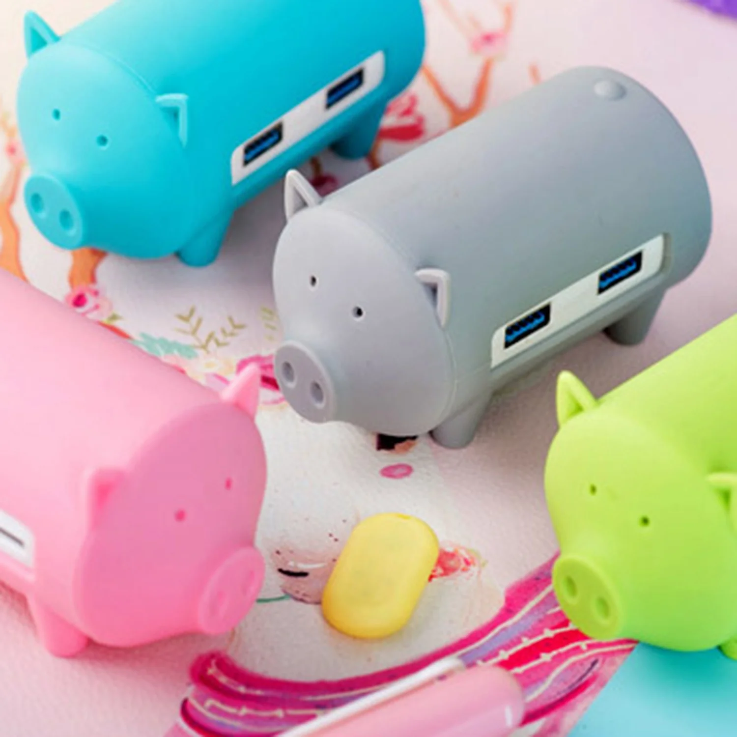 Orico H4018 Маленькая свинья концентратор Usb 3 0 порта с устройство для чтения карт SD TF