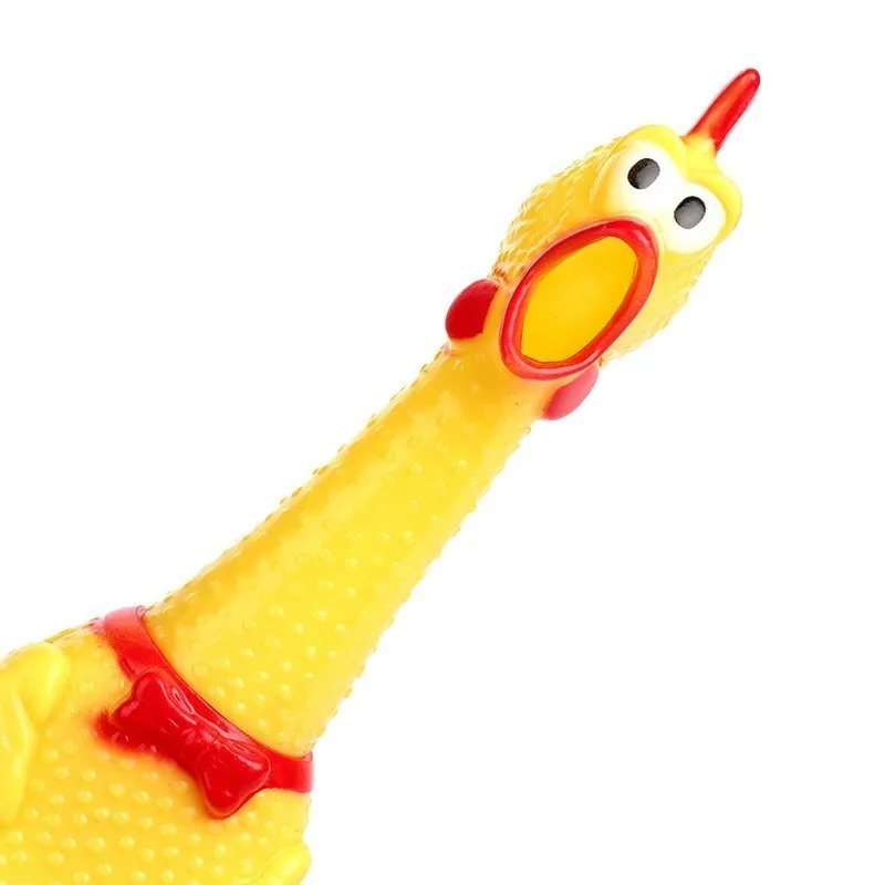 Кричащая резиновая курица игрушка для собаки сжимаемые звуковые интерактивные