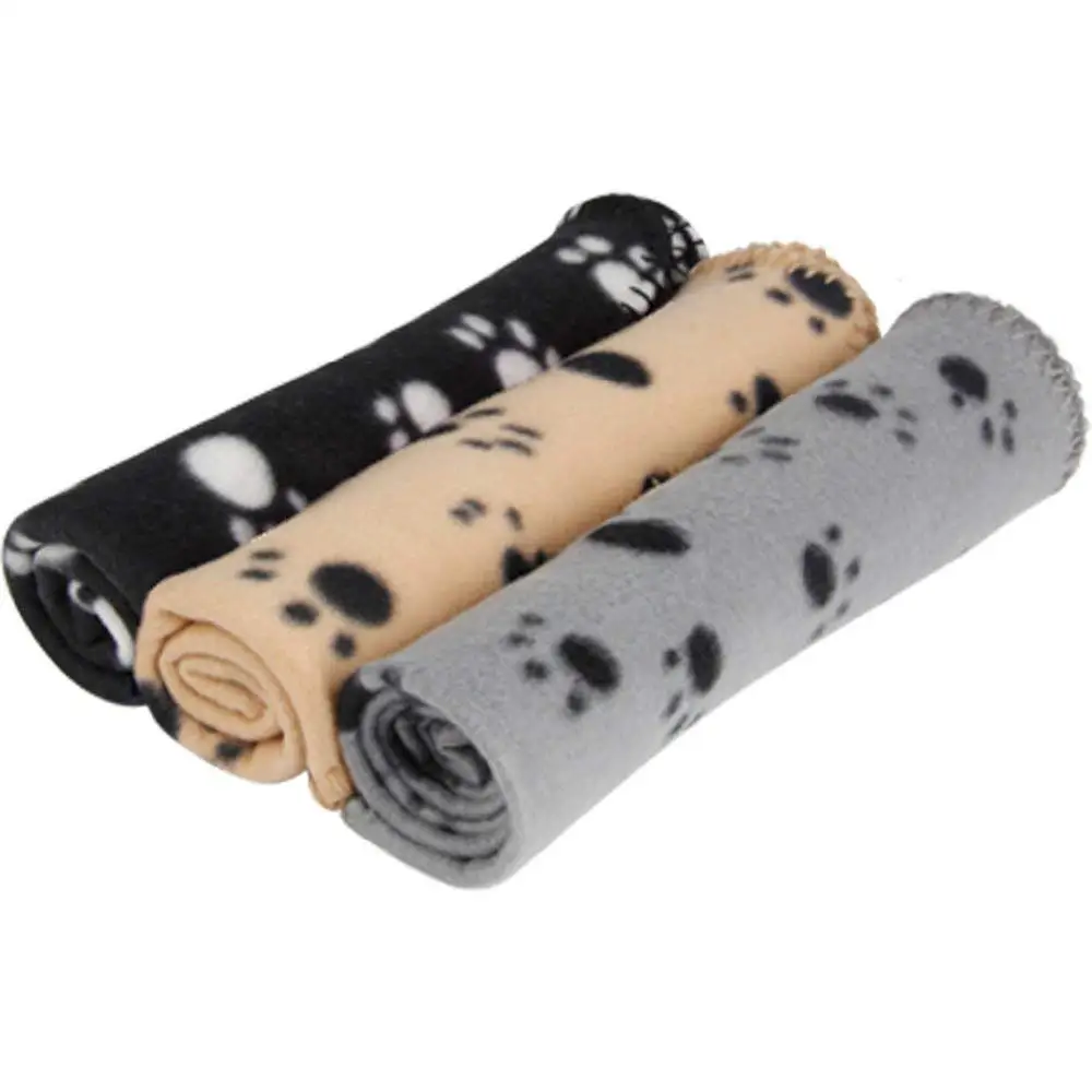 3 x Большая Собака Кошка Pet мягкие флисовые одеяла 70 см X 100 см|Кровати и подстилки